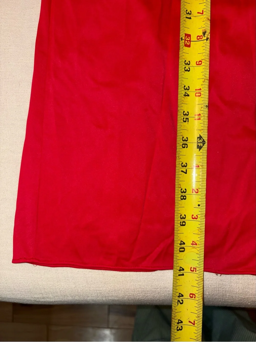 Vintage Red Lace-Trim Girls Sleep Nightgown size 10